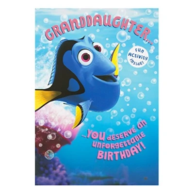 Image of Hallmark Finding Dory Granddaughter Birthday Card &#039;Fun Activity&#039; Medium