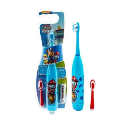 Image of Paw Patrol Surprise Kids Electric Toothbrush with Replaceable Head and Battery, Comfortable Handle Soft Bristles for Ages 3+