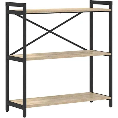 Image of Bookcase Sonoma oak 80 x 30 83 cm Particle board Vidaxl