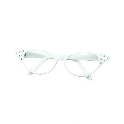 Image of Ladies White 50s Rock &amp; Roll Glasses