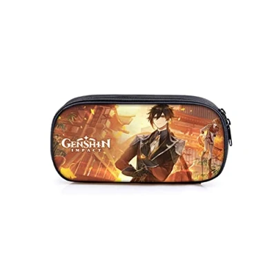 Image of ROSETOR 1pc Genshin Impact Pencil Case nime Cosplay Double Layers Pen Box Pouch Stationery Organizer (STYLE5)