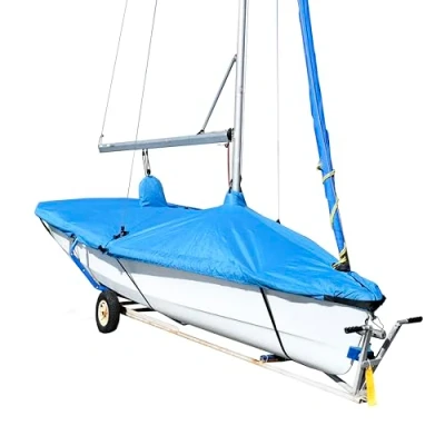 Image of UK Custom Covers BC417BLUE Tailored Waterproof Dinghy Cover Blue To Fit The Laser Bahia