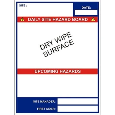 Image of Seco Daily Site Hazard Board Sign, 450mm x 600mm 3mm Foam PVC
