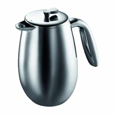 Image of BODUM Columbia 3 Cup Double Wall French Press Coffee Maker, Matt Finish, 0.35 l, 12 oz