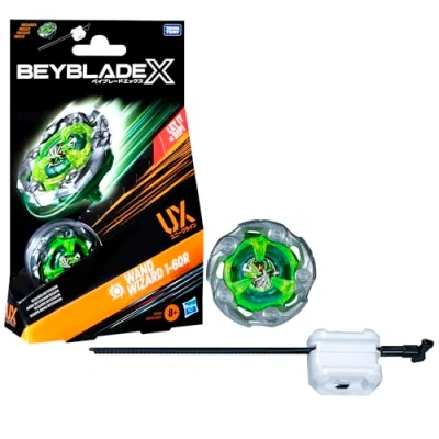 Image of Beyblade X Wand Wizard 1 60R UX Starter Pack Top and Launcher