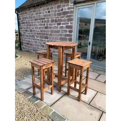 Image of Charles Taylor Alfresco Bar Set four Seater W1700 D1700 H1100 Weight 48kg