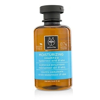Image of Apivita Moisturizing Shampoo with Hyaluronic Acid &amp; Aloe (For All Hair Types) 250ml/8.45oz