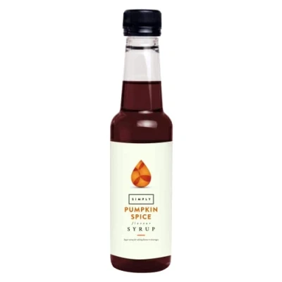 Image of Simply Pumpkin Spice Syrup, Vegan &amp; Nut Free Flavoured Syrup for Coffee, Cocktails Baking (250ml)