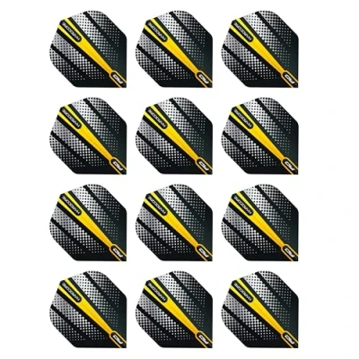 Image of RED DRAGON Hardcore Radical Yellow Flash Dart Flights 4 sets Per Pack (12 in total)