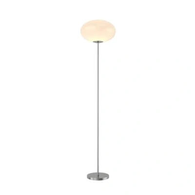 Image of Floor Lamp &#039;Sonika&#039; (Modern) in Silver Made of Metal for e.g. Living Room &amp; Dining (1 Light Source, E27) from Lindby Standard