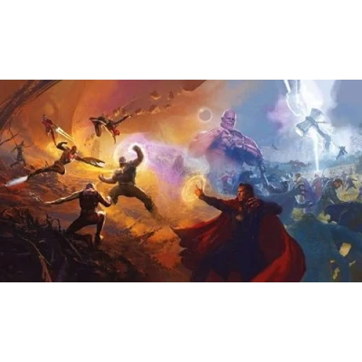 Image of Komar Marvel IADX10 076 Non Woven Photo Wallpaper Avengers Epic Battles Two Worlds Size: 500 x 280 cm (Width Height) Children&#039;s Room Superheroes War