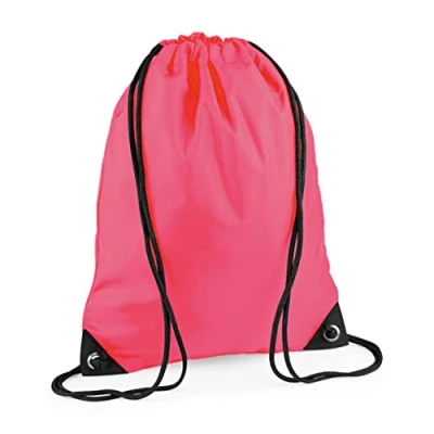 Image of BagBase Premium Gymsac One Size Fluorescent Pink