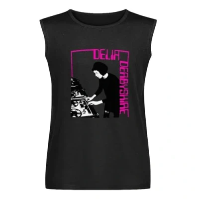Image of Delia Derbyshire Limited Edition Tribute Black Sleeveless T Shirt Mens Unisex Vest Tank Tops XL