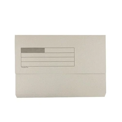 Image of Foolscap Document Wallets 285gsm, Assorted Colours, Pack of 50 Folders (Grey)