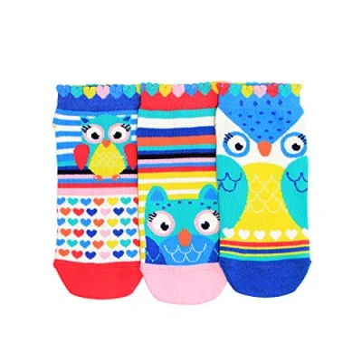 Image of United Oddsocks 3 Liner Socks For Girls Lkowl Owl UK 12 5½