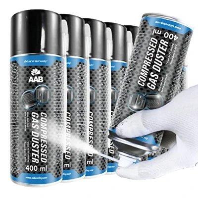 Image of AABCOOLING Compressed Gas Duster Freezing Spray 400ml Set of 7 Freeze Release, Freezer Spray, Component Freezer, Quick Freeze, Circuit Freezes Down to 50*C
