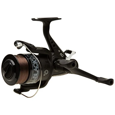 Image of Lineaeffe Fishing Reel All Black 60 Baitrunner Carp Feeder