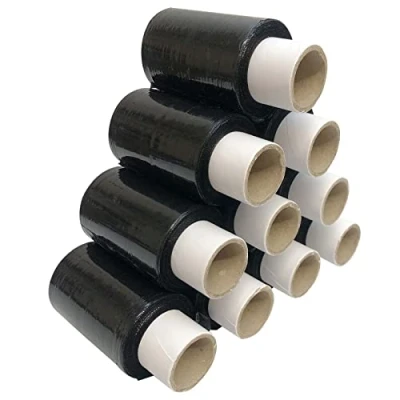 Image of Edenpack 40 x Black Mini Pallet Stretch Wrap Cling Film Refill Rolls 100mm 150M Moving Supplies Box Shipment Wrapping