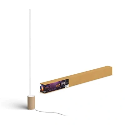 Image of Philips Hue Gradient Signe Oak LED floor lamp