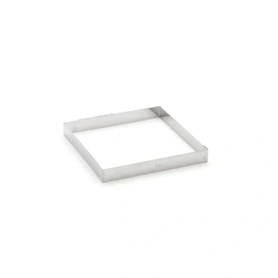 Image of De Buyer 3905.16 Stainless Steel Square Ring, 2 cm High, 16 Diameter