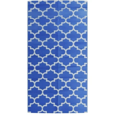 Image of vidaXL Outdoor Carpet ARAKIL Blue 80x150 cm PP