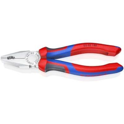 Image of Knipex Combination Pliers chrome plated, with multi component grips 200 mm 03 05
