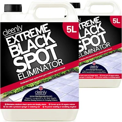 Image of Cleenly Black Spot Destroyer Removes Spots on Patios, Paving, Driveways &amp; More Easy to Use Fluid Dirt and Grime (10 Litres)