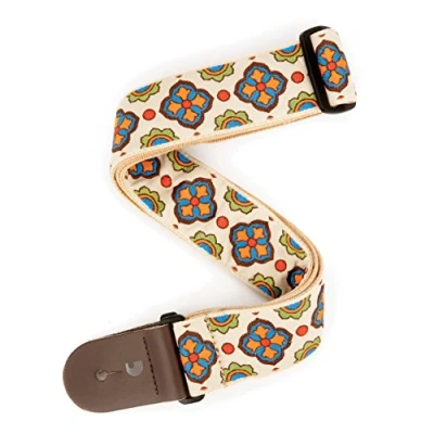 Image of D&#039;Addario Guitar Strap Accessories Electric Strap, Acoustic &amp; Bass Latin Line Art Traditional