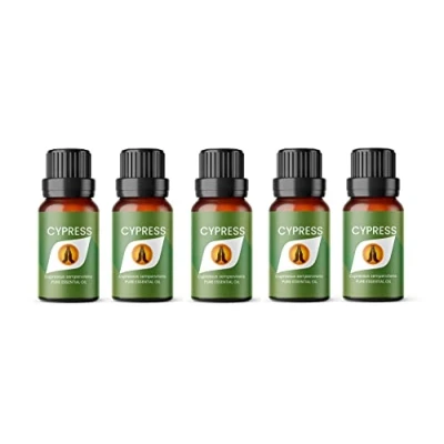 Image of Aroma Energy Cypress Essential Oil 50ml (5 x 10ml Bottles) 100% Pure &amp; Natural