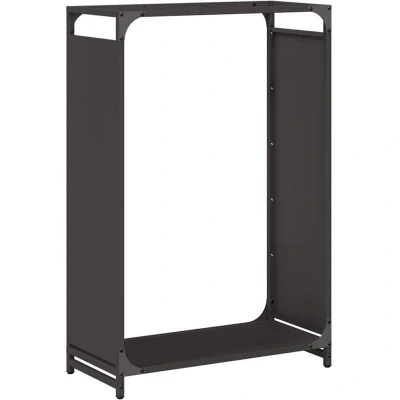 Image of vidaXL Firewood Rack Black 60x28x90 cm Cold rolled steel
