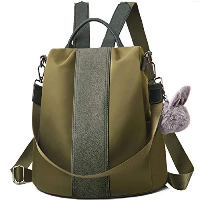 Image of Charmore Women Backpack Ladies Rucksack Waterproof Nylo n School bags Anti theft Dayback Shoulder Bags, L, Black large