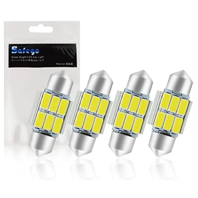 Image of Safego 31MM Festoon LED Car Bulb C5W Canbus Error Free 1.22&#039;&#039; DE3175 DE3021 DE3022 Bulbs for Number Plate Interior Map Dome Reading Lights White No Polarity 12V 4PCS