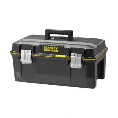 Image of STANLEY FATMAX Waterproof Toolbox Storage with Heavy Duty Metal Latch, Portable Tote Tray for Tools and Small Parts, 23 Inch, 1 94 749