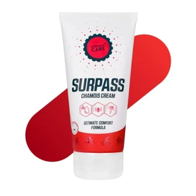 Image of SURPASS Chamois Cream 96% Natural Anti Chafing 170 ml Paraffin Free Chafe for Men &amp; Women Thigh Rescue Bike Shorts Friction Relief Saddle Sore Cyclists
