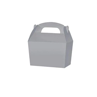 Image of Playwrite Treat Boxes Wedding Favour Cupcake Gift Party Box Choose From 13 Colours (20, Silver)