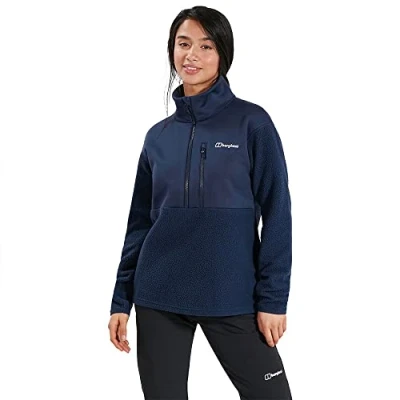 Image of Berghaus Women&#039;s Fadley Half Zip Fleece Jacket, Added Warmth, Flattering Style, Durable, Dusk, 12
