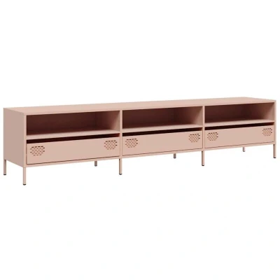 Image of vidaXL TV Cabinet Pink 202x39x43.5 cm Cold rolled Steel