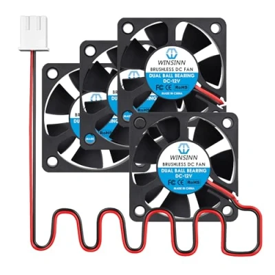 Image of WINSINN DC 50mm Fan 12V 5020 Dual Ball Bearing Brushless Cooling 50x20mm 2PIN (Pack of 4Pcs)