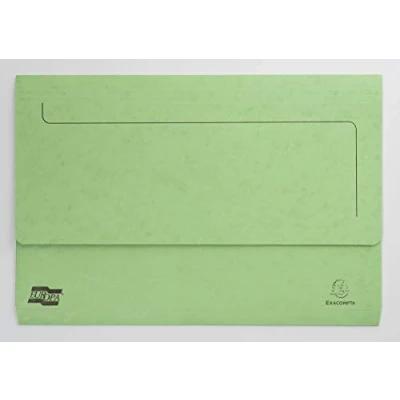 Image of Exacompta Europa Document Wallets, 265 gsm, Foolscap Lime Green, Pack of 25