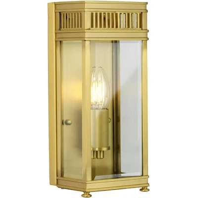 Image of Holborn Outdoor Wall Lantern Brushed Brass, IP44