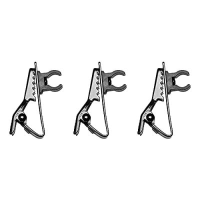 Image of 3 Pcs Mini Portable 6mm Microphone Lapel Tie Clip Ring Type Lavalier Safe Hold Shock Secure Mic Clamp for