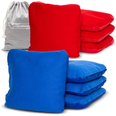 Image of GoSports Dual Sided Cornhole Bean Bags Slide &amp; Stop Regulation Tournament Set of 8