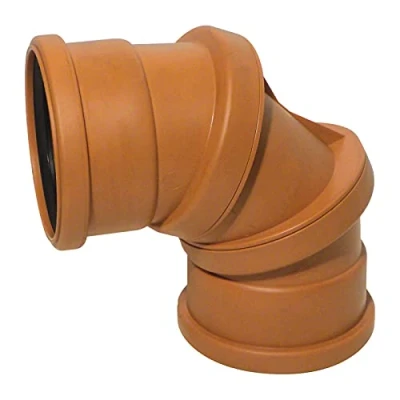 Image of Adjustable Bend (Double Socket) 110mm Underground Drainage Pipe Fittings Trap Gulley Socket Grid Coupler