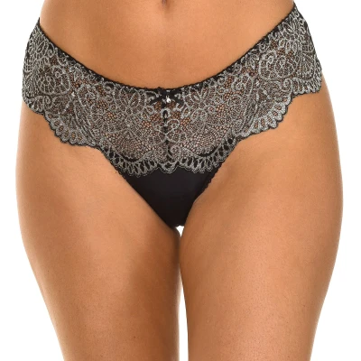 Image of Wonderbra Womenss microfiber panties with lace details W0AQB Black Size Medium