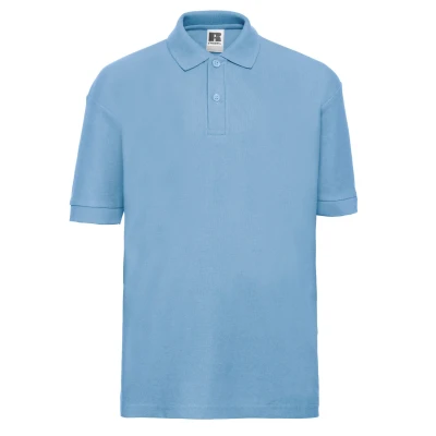 Image of Russell Athletic Childrens Unisex Childrens/Kids Polo Shirt (Sky) Sky Blue Size 12Y