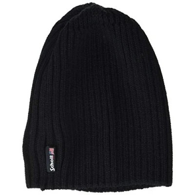 Image of Schott NYC Men&#039;s Hat21 Beanie hat, Black, Taille Unique