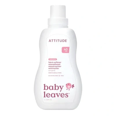 Image of ATTITUDE Baby Fabric Softener Liquid, EWG Verified, Safe for Clothes, Infant and Newborn, Vegan Naturally Derived Washing Soap, HE Compatible, Unscented, 40 Loads, 1.04 Liter