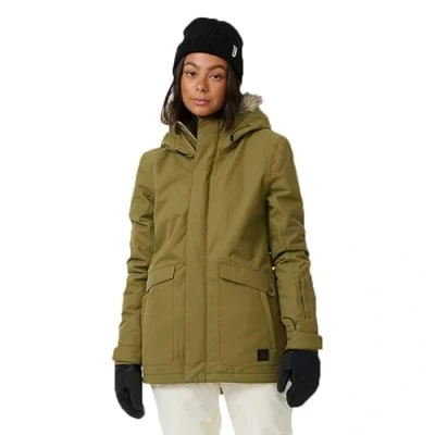 Image of Rip Curl Women&#039;s Rider Parker 10K Snow Jacket, Dark Khaki, XS