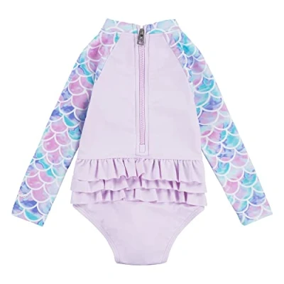 Image of Long sleeve One piece swimsuit Girls (7 to 15 years) Ruffle