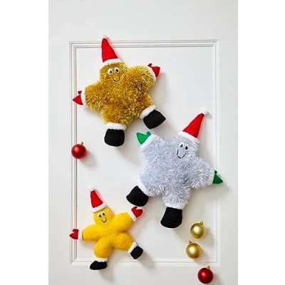 Image of King Cole Tinsel Chunky &amp; DK Knitting Pattern Small or Large Dancing Stars (9169)